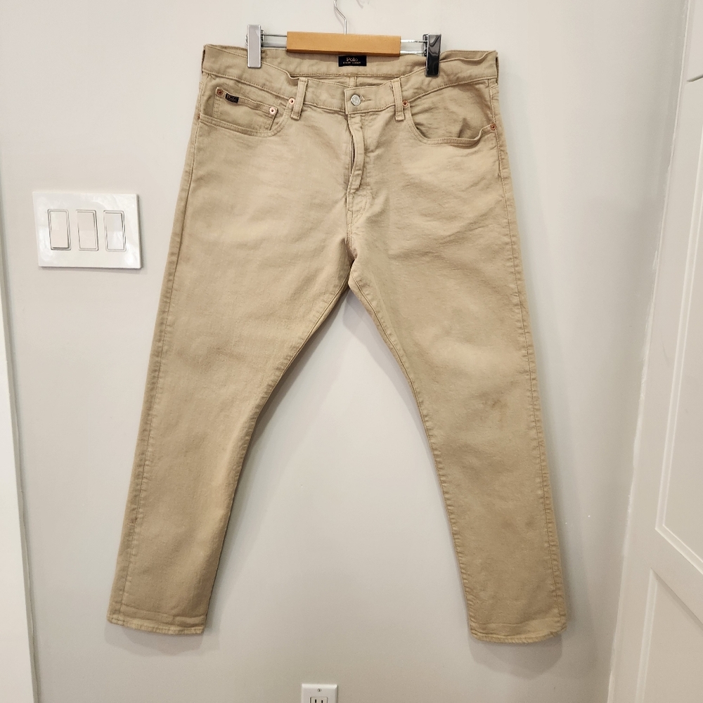 Polo Ralph Lauren The Sullivan Slim Chino Light Khaki Sand Beige Stretch 36x32